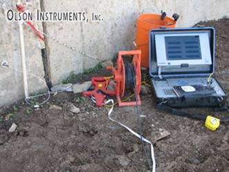 Olson Parallel Seismic NDT Pile Test system in the field